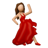 Emoji Pop Woman dancing in red dress, Princess or Queen