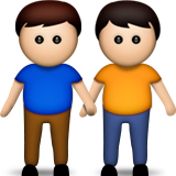 Two boys holding hands