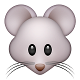 Mouse face with whiskers