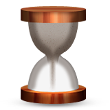 Hourglass with sand going to bottom