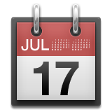 Tear off calendar with July 17th