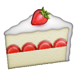 Slice of strawberry cake