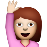 Girl raising hand