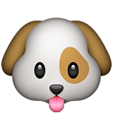 Dog with tongue out