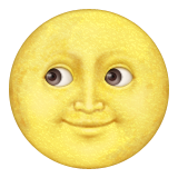 Moon with face looking to right