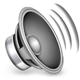 Speaker with sound waves