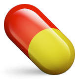 Red and yellow pill
