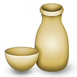 Sake bottle and cup